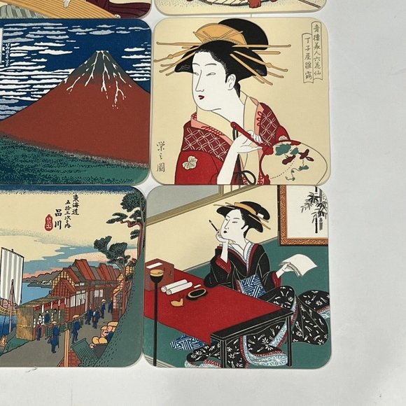 Vintage Ukiyoe Miniature Print Cards Part 2 Made In Japan 11 Cards Shinwa Co - Picture 3 of 16